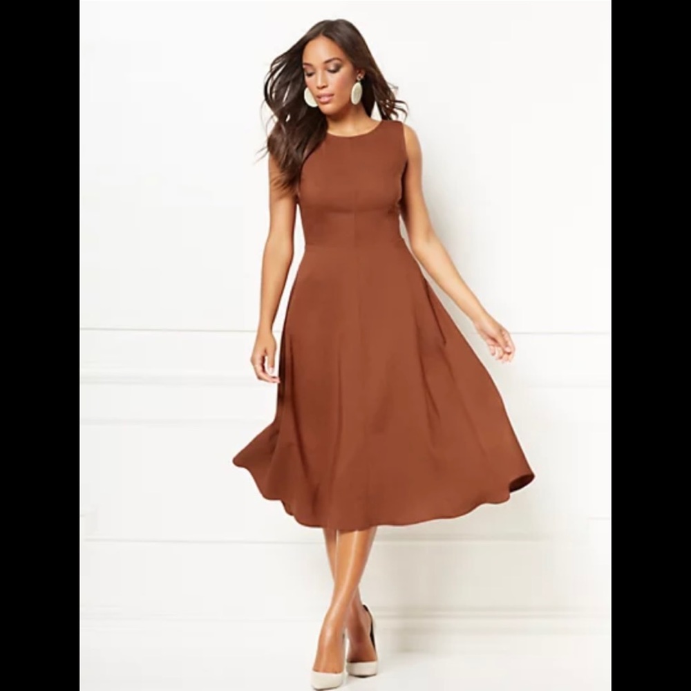 NWT Winona Tie-Back Linen Flare Dress - Eva Mendes Collection - Size 4 $100